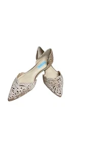 Betsey Johnson Lucy Rhinestone Pointed Toe D'Orsay Flats size 8.5 - Picture 1 of 8