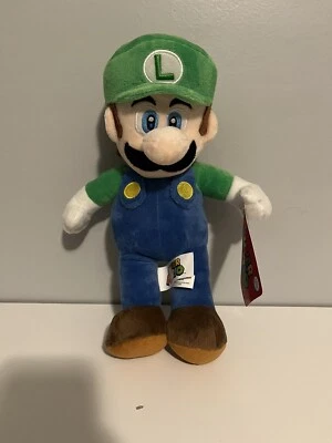 全新 12 英寸超级任天堂绿帽路易吉角色柔软毛绒玩具 — 第 1/2 张图片