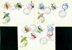 1965 Migratory Birds,Pelican,Ibis,Woodcock,Swan,Turtle dove,Romania,Mi.2430,FDC - Picture 1 of 2
