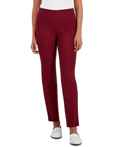 Jm Collection Petite Pull-on Ponte-Knit Pants, Dark Rust SZ PXL - Picture 1 of 3