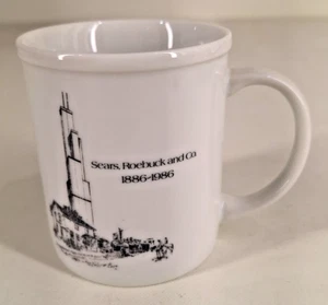 Sears Roebuck And Company Coffee Mug 1886-1986 Drink Cup from 80s - Imagen 1 de 7
