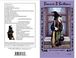 PATTERN #7985 Cloth doll pattern make a 40" Witch. Fall decoration / Halloween - Picture 1 of 1