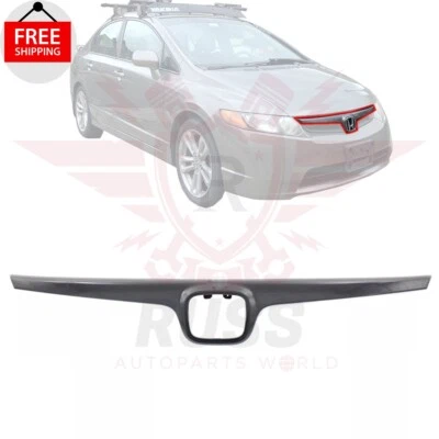 New Front Upper Grille Trim Black Fits 2007-2008 Honda Civic Sedan HO1210125 Foto 1 de 4