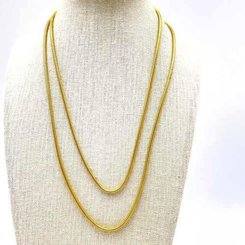 VETEMENTS Collana catena serpente EXPRESS tono oro lunga classica carriera abbigliamento da lavoro quotidiano