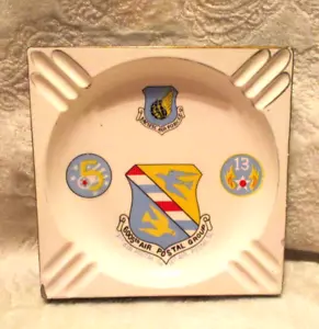 Vintage~Ashtray~6005th Air Postal Group~Seyei~7 7/8 " x 7 7/8" x 1 3/8"~1950's - Picture 1 of 12