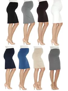 Maternity Skirt Pregnancy Maternity Rock Midi Pencil Skirt - Picture 1 of 8