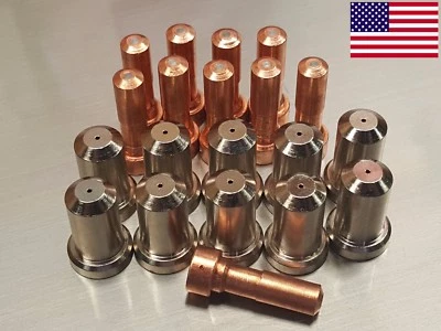 20pc 33366 Electrodes + 33369 50A Nozzles for ESAB© PT-23 PT-27 Plasma Cutter