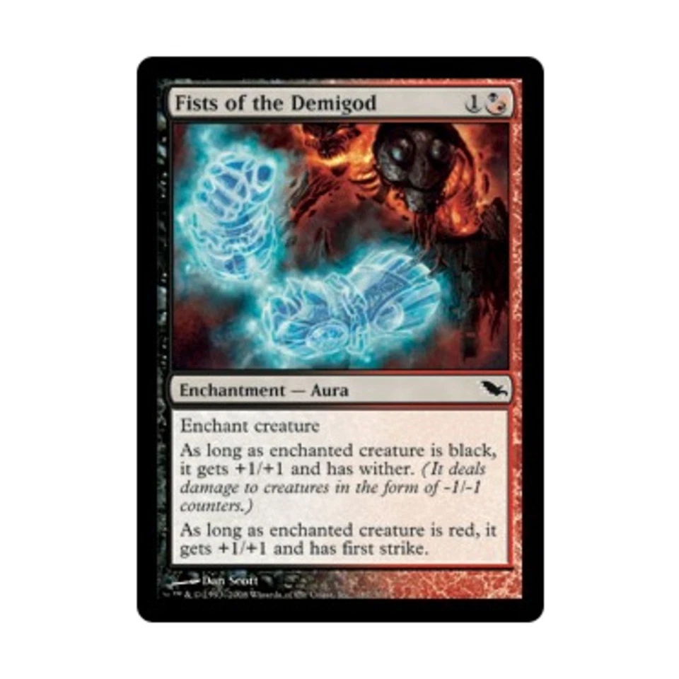WOTC MtG Shadowmoor Fists of the Demigod (C) (Foil) EX - Image 1 of 1