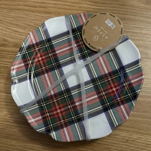 Aspen 4-teiliges Set 8,5 Zoll 100 % Melamin Teller Weihnachten Cottagecore kariert - Bild 1 von 4