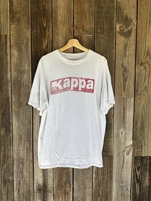 Camiseta Go Kappa blanca vintage para hombre talla extra grande Foto 1 de 4
