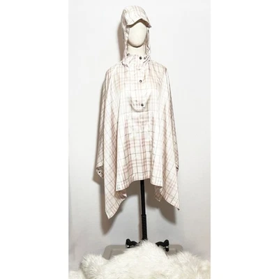 博柏利 | 粉色格子呢 Rain Slicker Poncho 折叠手提袋 — 第 1/4 张图片