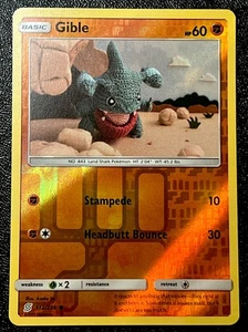 Gible 112/236 NM Reverse Holo Adorable Teal Asako Ito Crochet Art Pokémon Card! - Picture 1 of 1