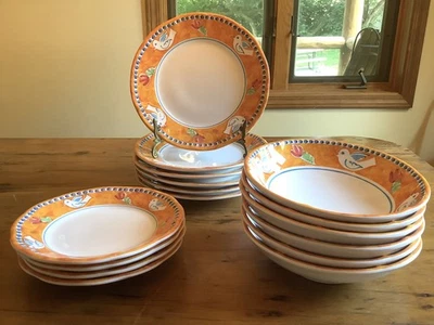 Vietri 16 Piezas Melamina Campagna 6 Cena, 6 Cuencos de Pasta, 4 Platos de Almuerzo/Ensalada Foto 1 de 4