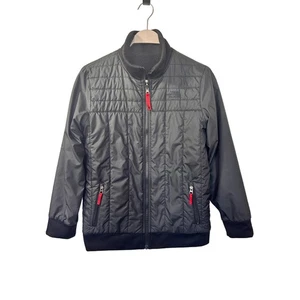 The North Face Boys Full Zip Reversible Jacket Coat Long Sleeves Black SZ Large - Picture 1 of 11