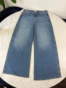 Pantalones de mezclilla Wrangler grandes holgados para mujer W28 L32 de tiro bajo cremallera azul as mosca - Imagen 1 de 10