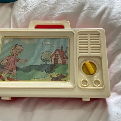 Jouet Ancien Vintage Télé Tv Musicale Image Défilante Boite Musique - Photo 1/2