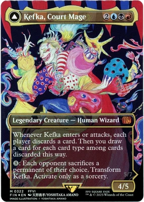 ERROR CARD Kefka, Court Mage Borderless Foil - 0322 - Final Fantasy - MTG - NM - Image 1 of 4