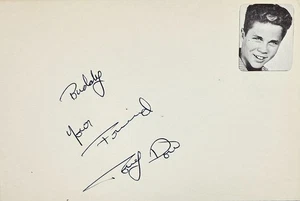 TONY DOW Signed Autograph 4"x 6" INDEX CARD Wally Cleaver on Leave It to Beaver - Picture 1 of 6