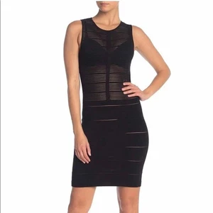 WOLFORD Olivia schwarz Bandage Mesh Bodycon Kleid Large ärmellos Mini Party - Bild 1 von 15