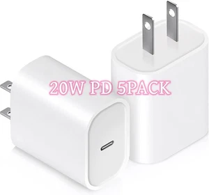 5-Pack Super Fast Charger Type C For iPhone 17 16 15 14 13 12 11 Pro Max Xs XR - Picture 1 of 12