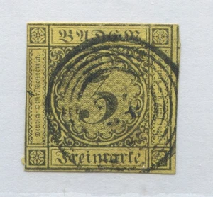Baden 1851 3 kr used - Picture 1 of 1