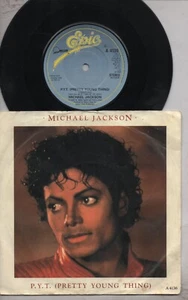 MICHAEL JACKSON Rare 1982 UK Only 7" OOP P/C Single + Aust Comp Form "P.Y.T." - Picture 1 of 3