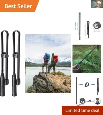 Antena hembra plegable SMA de 18,5" para radiosaficionados - doble banda 136-520 MHz - paquete de 2 Foto 1 de 4