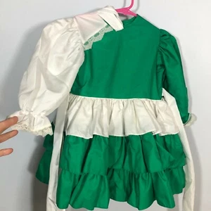 Marthas Miniatures Dress Green White Skirt Size 4 Were Fussy Girls Party - Picture 1 of 10