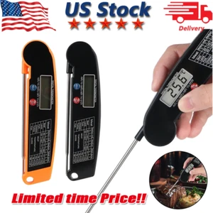 Digitales Fleischthermometer mit Sofortanzeige BBQ Grill Smoker für Küche Lebensmittel Kochen - Bild 1 von 12