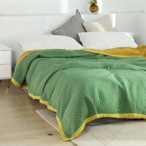 Home 6 Layers Tulle Cotton Bedding Blanket Simple Pure Cotton Adult Bedspread - Bild 1 von 19