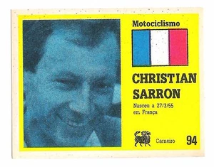 Vintage Portugiesische Goldene Idole Aufkleber Motorrad Rennfahrer Christian Sarron - Bild 1 von 1
