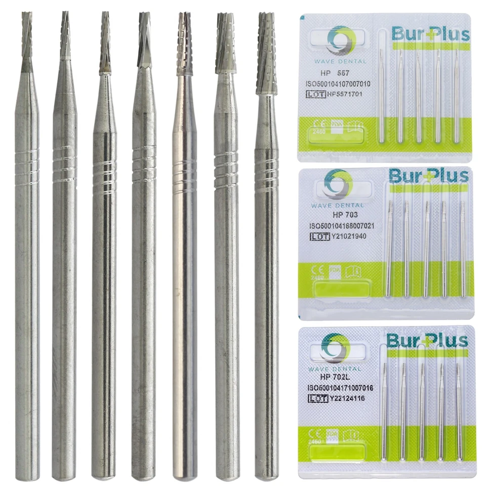Wave Dental Carbide Burs Straight Surgical Burs Low Speed HP 557 702 703L 44.5mm - Image 1 of 4