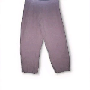 Eileen Fisher Pants 100% Irish Linen Women's Large Pink White Pockets Trousers - Picture 1 of 11