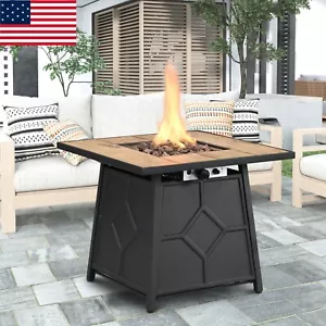CASAINC 40,000 BTU Fire Pit Table 28-inch Propane Gas Firepit Waterproof Cover - Picture 1 of 10