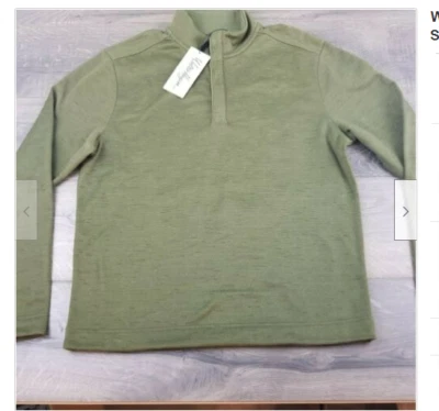 Pullover Walter Hager Para Hombres Rayas Brezo Cuarto Cremallera Oliva Oscuro Talla Pequeña Nuevo Foto 1 de 2