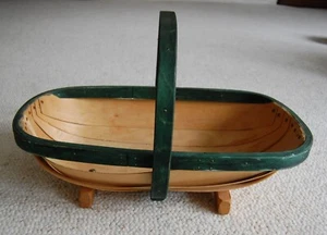 English Garden Trug with Green Handle and Trim - 19" - Picture 1 of 5
