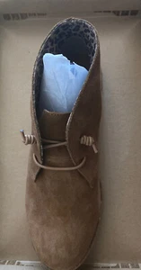 Lucky Brand Ashbee Suede Leather Tan Brown Ankle Chukka Boots Size 8M Lace Up Hi - Picture 1 of 3