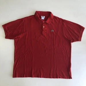 LACOSTE Hombre S/S Polo Piqué Polo Rojo Algodón Camisa Talla 8 XL - Imagen 1 de 6