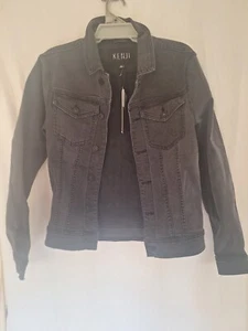 KENJI BLACK wash denim MEN JEANS JACKET SIZE XS ( CHEST SIZE ABOUT 17.IN) - Picture 1 of 11