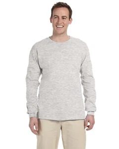 10 Pack Of Fruit of the Loom 4930 Adult HD Cotton T Shirt Long Sleeve T-Shirt - Picture 1 of 39