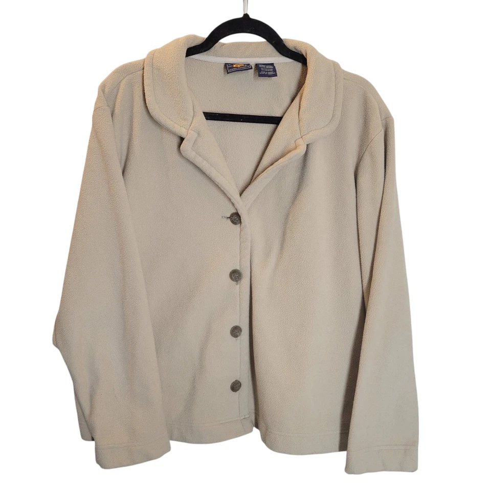 Chaqueta Blazer Route 66 Mujer Talla XL Tostada Sólida Manga Larga Polar Foto 1 de 4