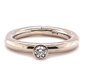 14K 585 White Gold Ring 0,24 Ct Diamant Diamond RS RG 57 Neuw Solitär Solitaire - Bild 1 von 24