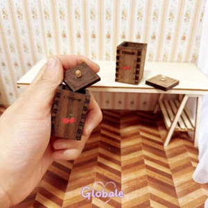 2Set Maßstab 1:12 Miniatur Puppenhaus Unvollendete Holz Kaffeedose Keks Zubehör - Bild 1 von 8
