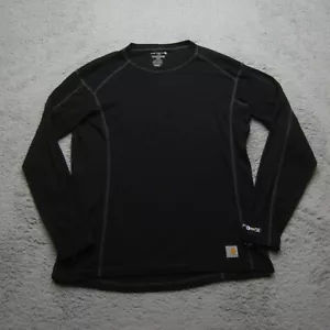 Carhartt Shirt Mens L Black Thermal Base Layer Knit Long Sleeve Force - Picture 1 of 10