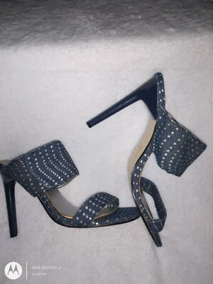 Frederick's of Hollywood stiletto heels with rhinestone bling - Image 1 of 4