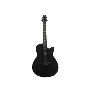 38" Haze HSDP836CEQMBK Round-Back Acoustic Guitar,EQ,Matt Black+Free Accessories - Picture 1 of 13