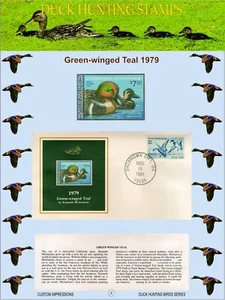 DUCK HUNTING STAMPS CANVAS WALL ART PAINTING PICTURES HANGING POSTERS HOME DECOR - Picture 1 of 1