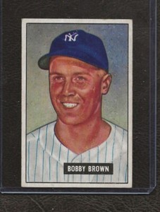 1951 Bowman #110 Bobby Brown, New York Yankees, EX-MT, Centered!