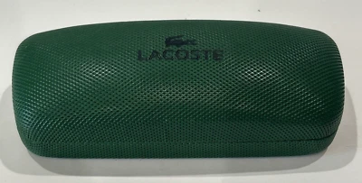 Estuche con bisagras para gafas de sol LACOSTE verde con logotipo de cocodrilo en relieve Foto 1 de 4