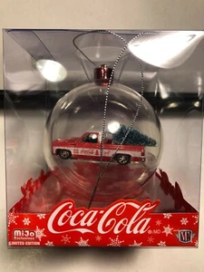 1/64 M2 1974 CHEVROLET SILVERADO C-10 COCA-COLA FLEETSIDE CHRISTMAS ORNAMENT RED - Picture 1 of 5